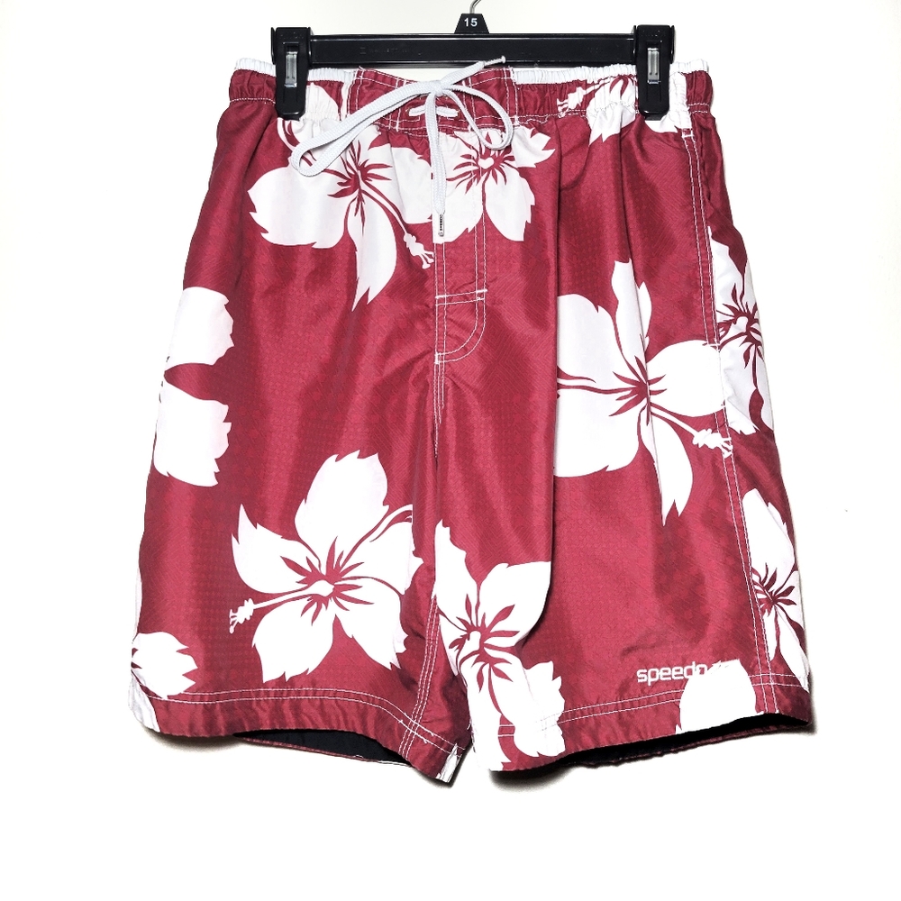 Speedo Red Swim Shorts Trunks